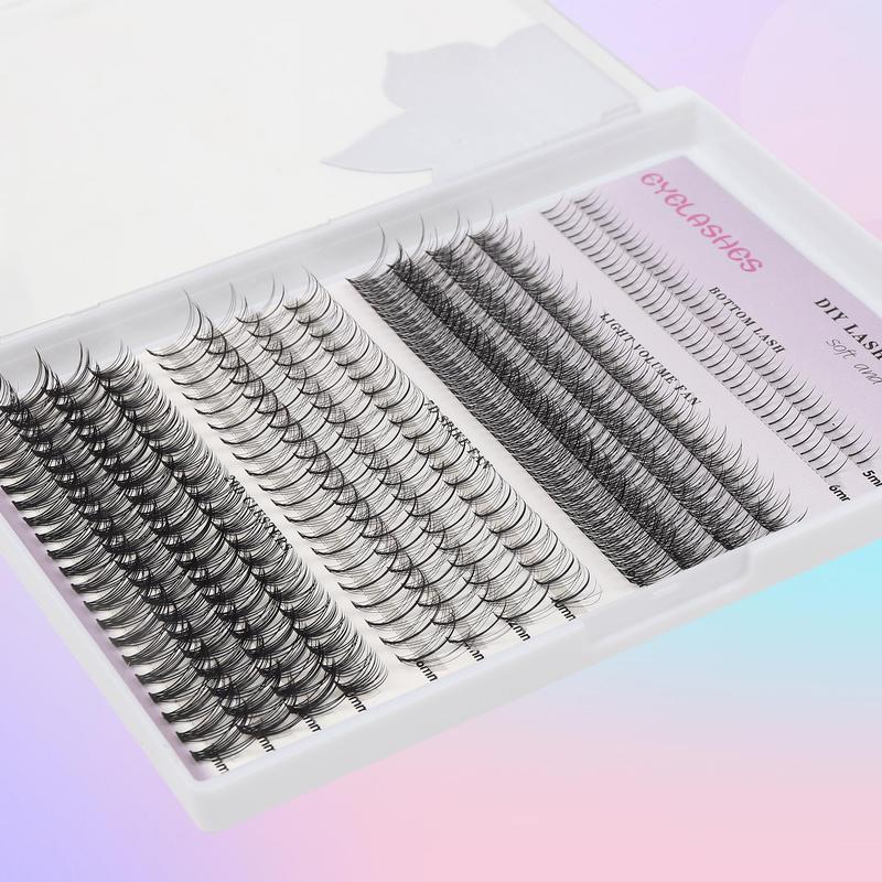 False Eyelashes Kit, 1 Box DIY Eyelash with Tweezers & Eyelash Sealant