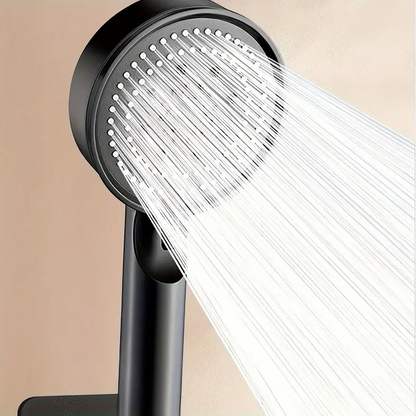 Black Panel Pressurized Handheld Shower Head