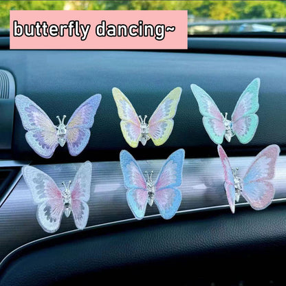 Butterfly car center console air outlet decoration