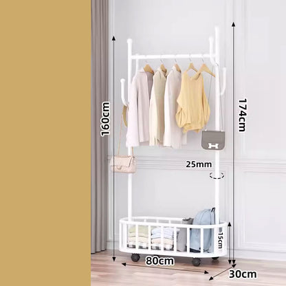 Metal simple floor-standing coat rack