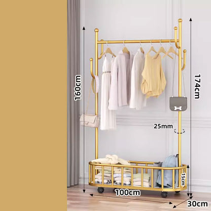 Metal simple floor-standing coat rack