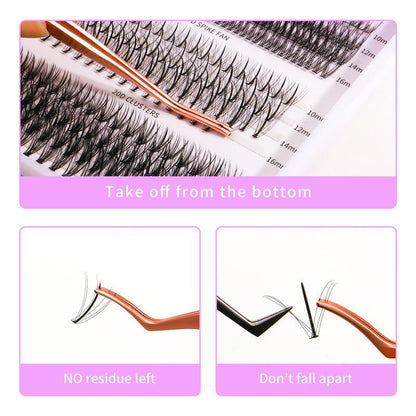 False Eyelashes Kit, 1 Box DIY Eyelash with Tweezers & Eyelash Sealant