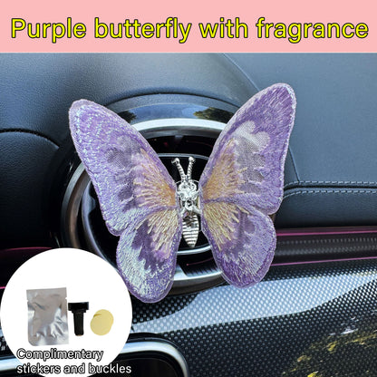 Butterfly car center console air outlet decoration