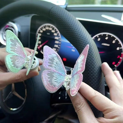 Butterfly car center console air outlet decoration